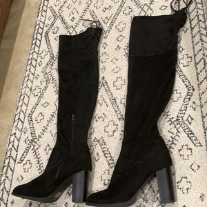 Qupid over the knee suede boots
